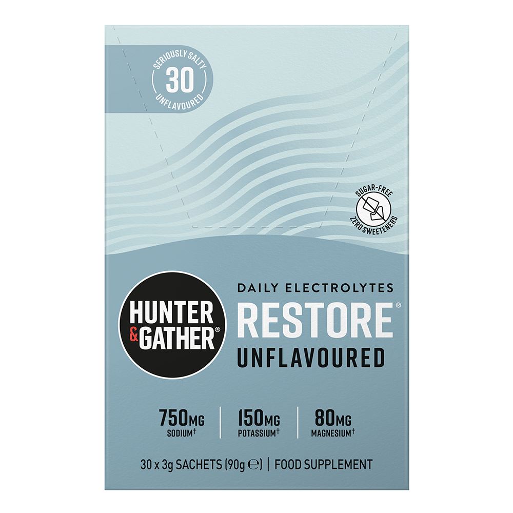 Hunter and Gather Restore Hydration Electrolytes Unflavoured 30x3g