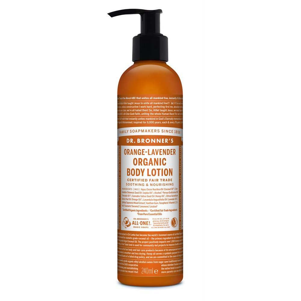 Dr Bronner Organic Orange Lavender Hand and Body Lotion 236ml