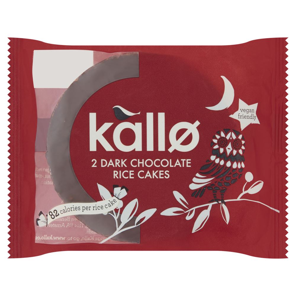 Kallo Dark Chocolate Topped Rice Cakes 33g