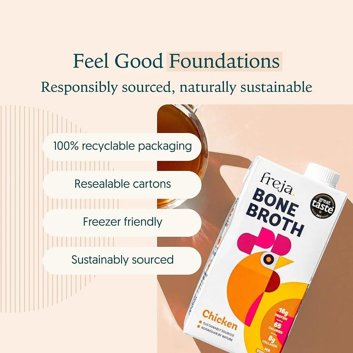 Take Stock Freja Chicken Bone Broth 500ml - 6 Pack - image 6