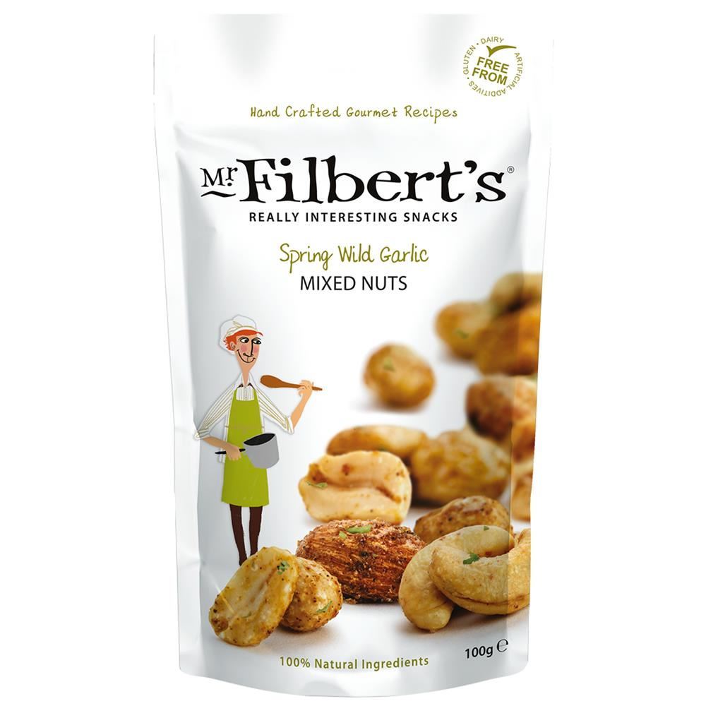 Mr Filberts Spring Wild Garlic Mixed Nuts 100g - 12 Pack