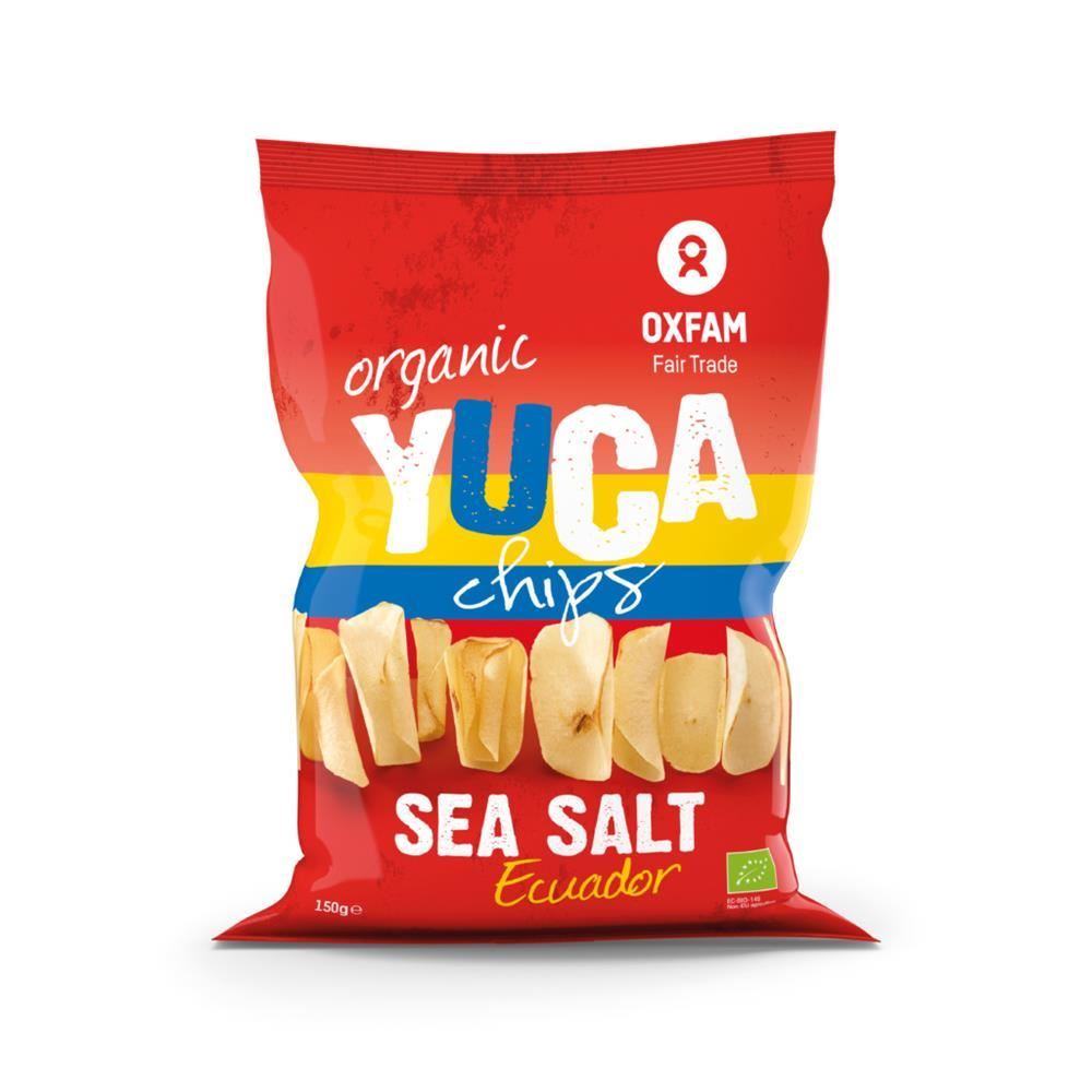 Oxfam Fair Trade ORGANIC Yucachips salt 150g - 12 Pack
