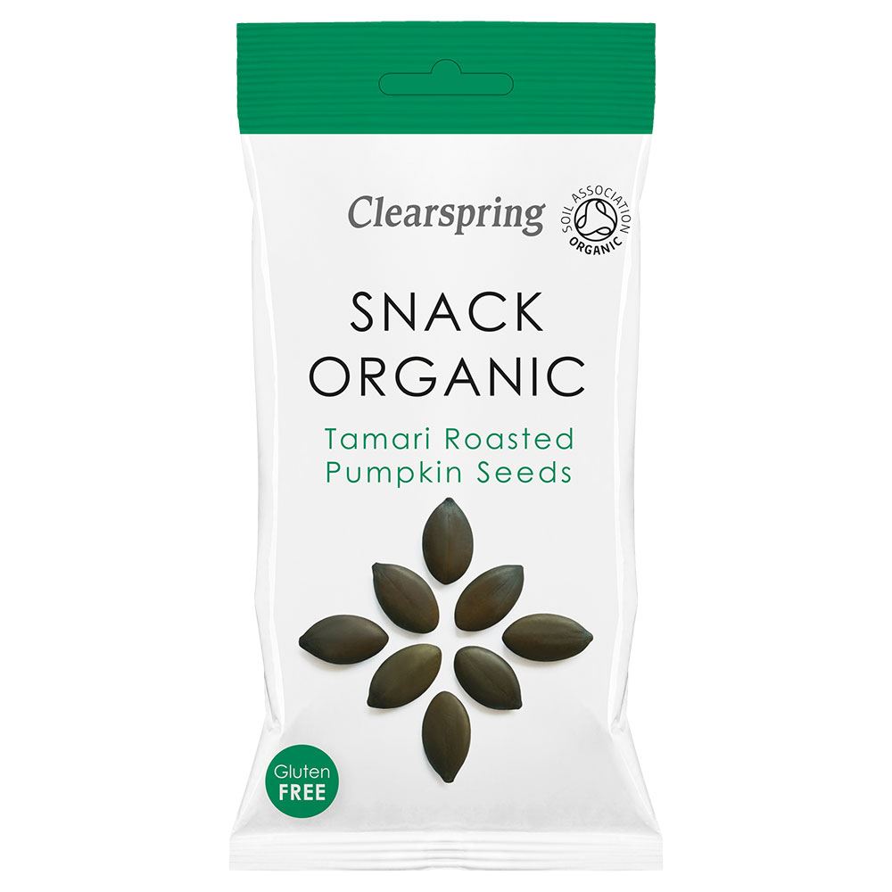 Clearspring Snack Organic Tamari Roasted Pumpkin Seeds 30g