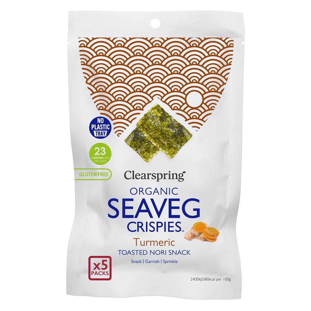Clearspring Turmeric - Organic Seaveg Crispies Multipack (5x4g) (TRAYLESS)