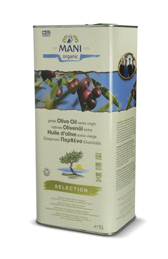 Mani Organic Extra Virgin Olive Oil 5L
