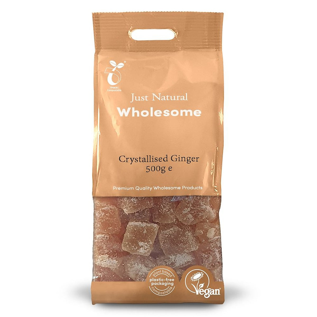 Just Natural Wholesome Crystallised Ginger 500g