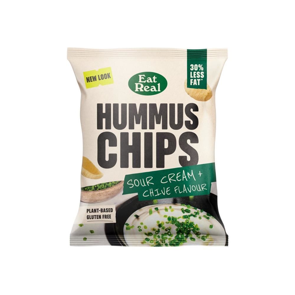 Eat Real Hummus Chips Sour Cream & Chive 45g - 6 Pack