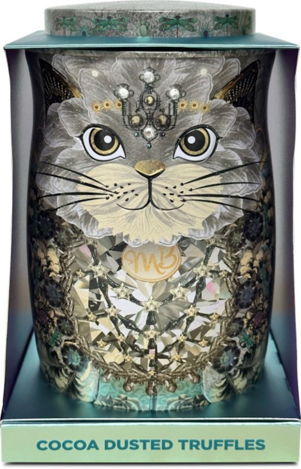 Monty Bojangles Diamond Empress Cat Tin Gift with Truffles Selection 200g