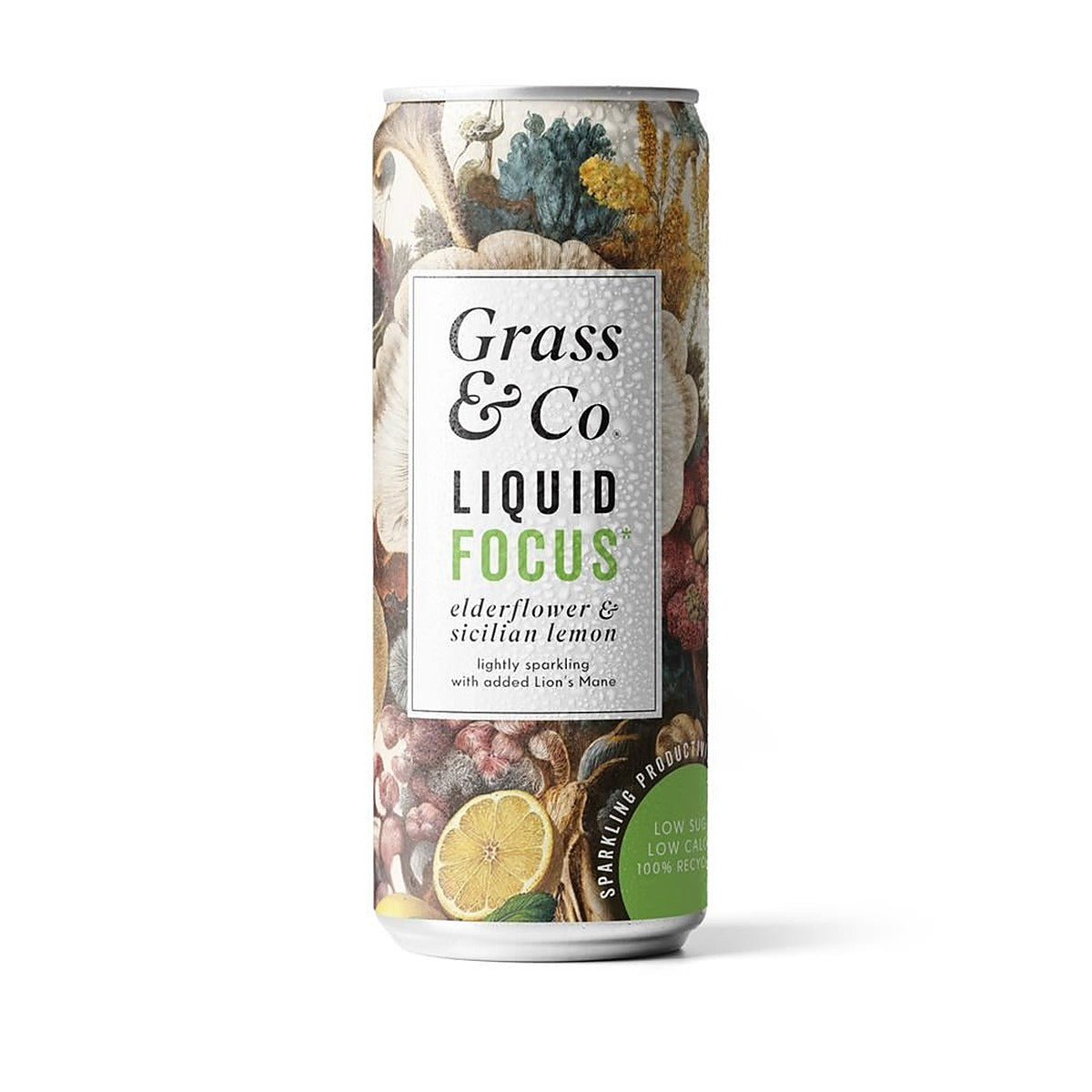 Grass and Co Liquid FOCUS Elderflower Lemon & Lion's Mane Nootropic 250ml