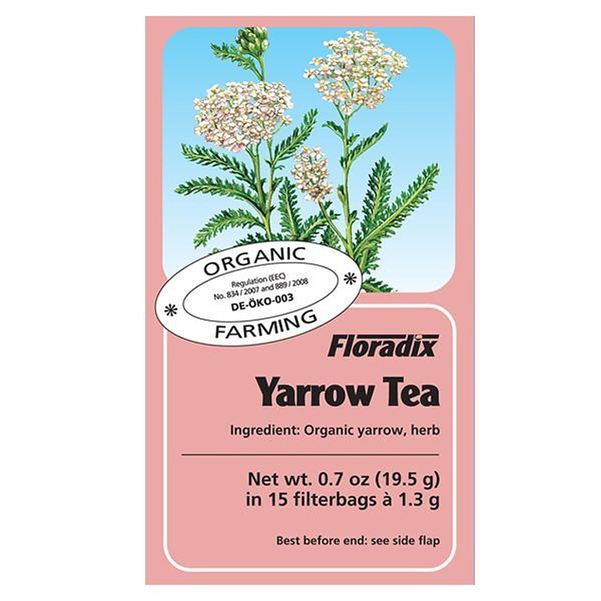 Salus Floradix - Organic Yarrow Herbal Tea - 15 Bags
