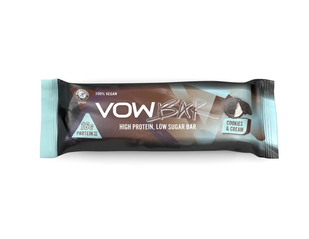 Vow Nutrition Vow Bar Cookies & Cream Vegan High-Protein Chocolate Snack 48g