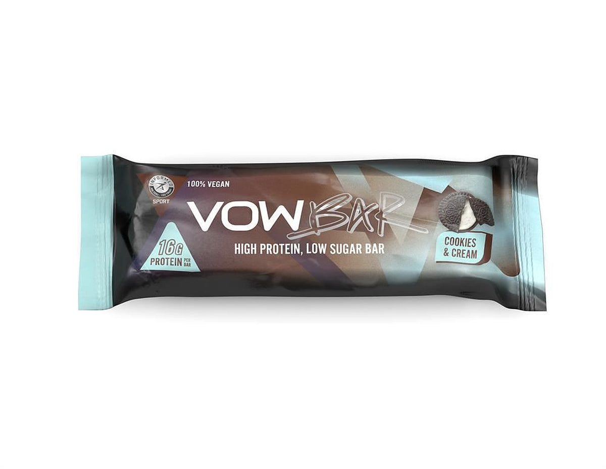 Vow Nutrition Vow Bar Cookies & Cream Vegan High-Protein Chocolate Snack 48g