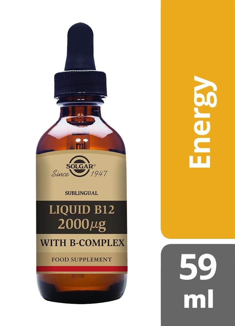 Solgar Liquid B12 2000 µg with B-Complex - 59 ml