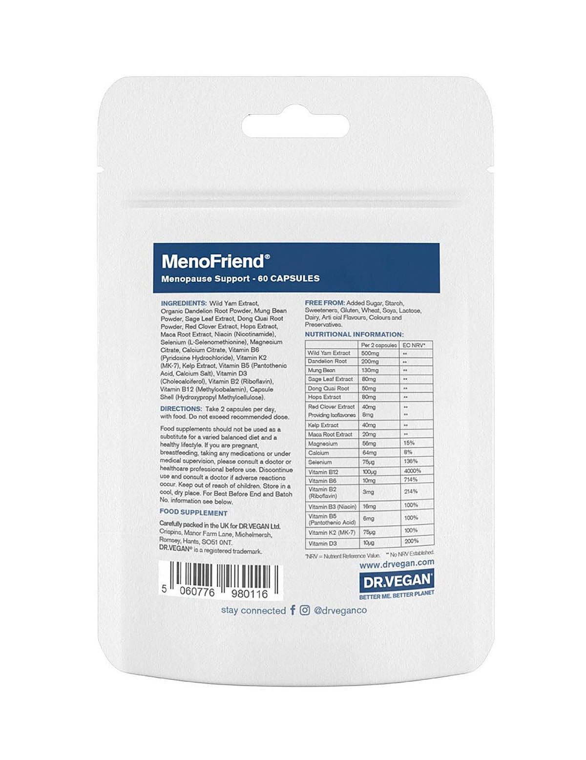 Dr. Vegan MenoFriend - 60 Capsules - image 3