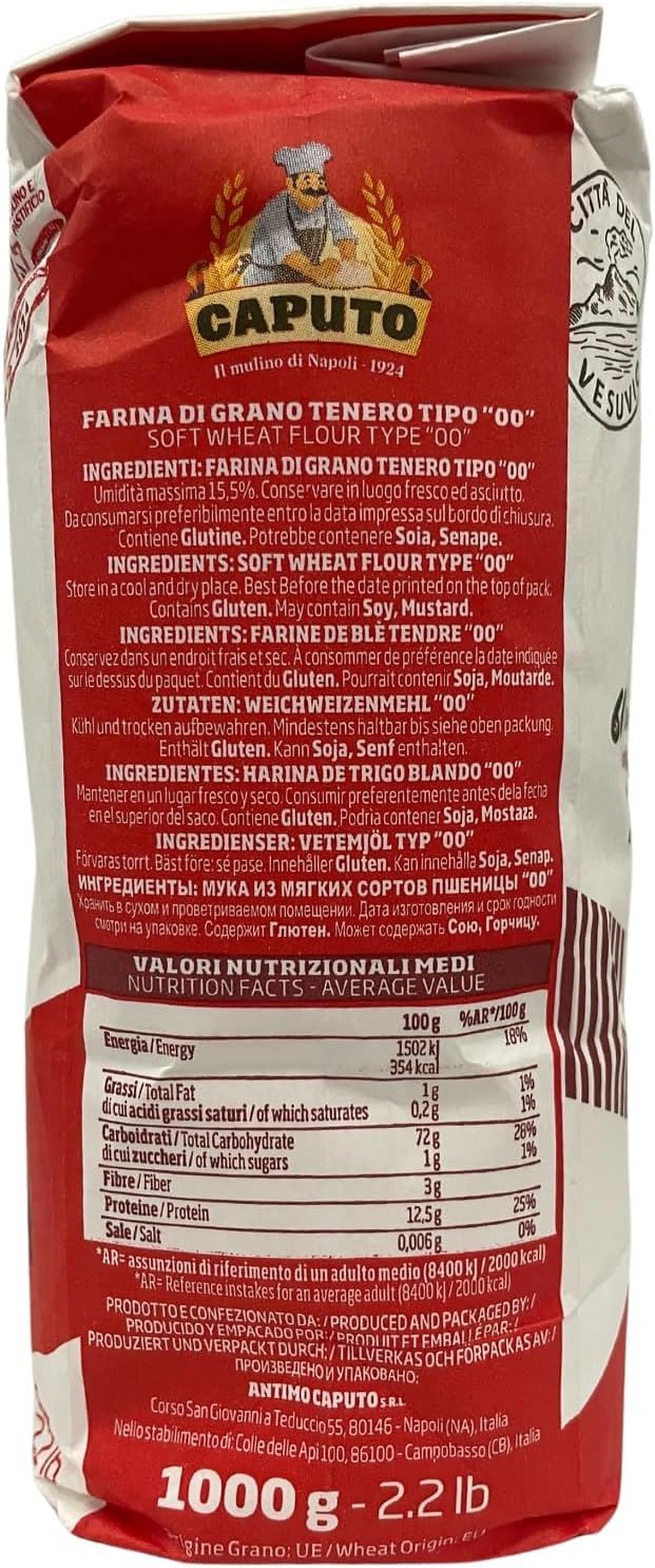 Caputo Farina Pizzeria Type 00 Flour Red 1kg - Pack of 6 - image 3