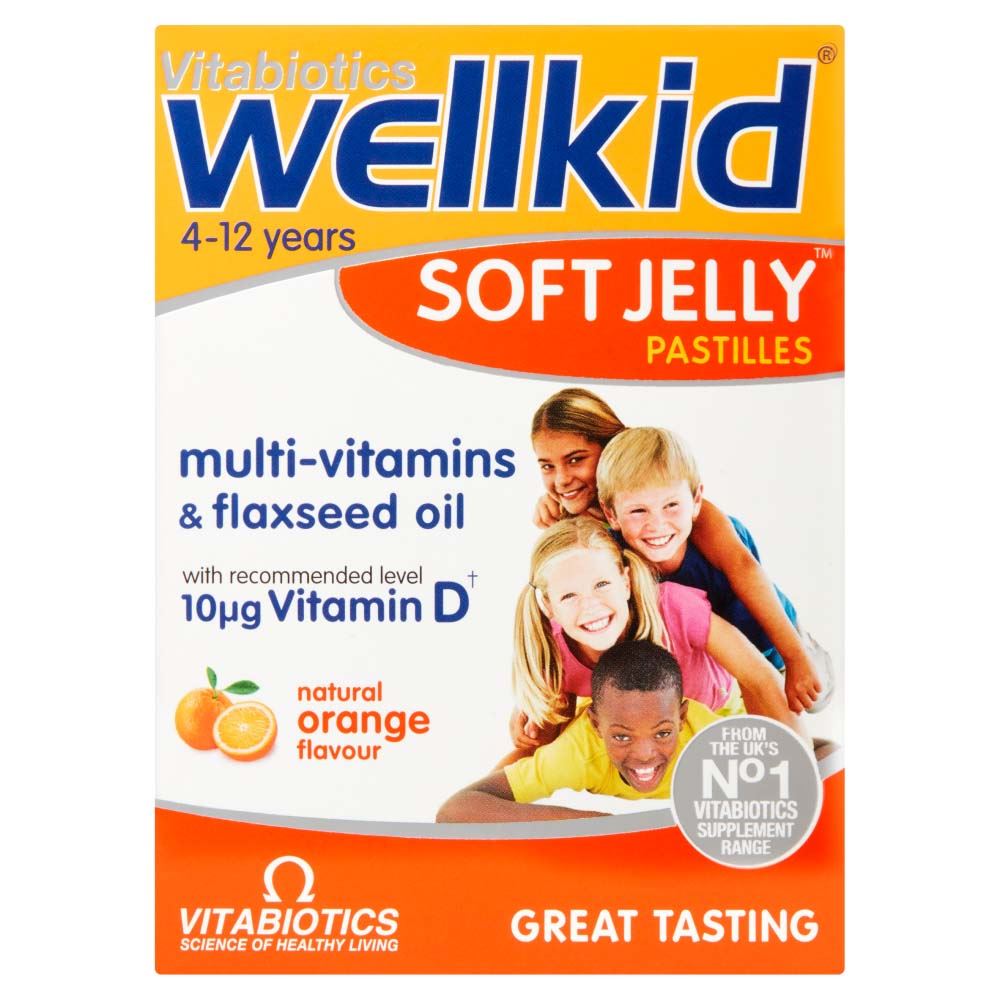 Vitabiotics WellKid Soft Jelly Natural Orange Flavour - 30 Pastilles