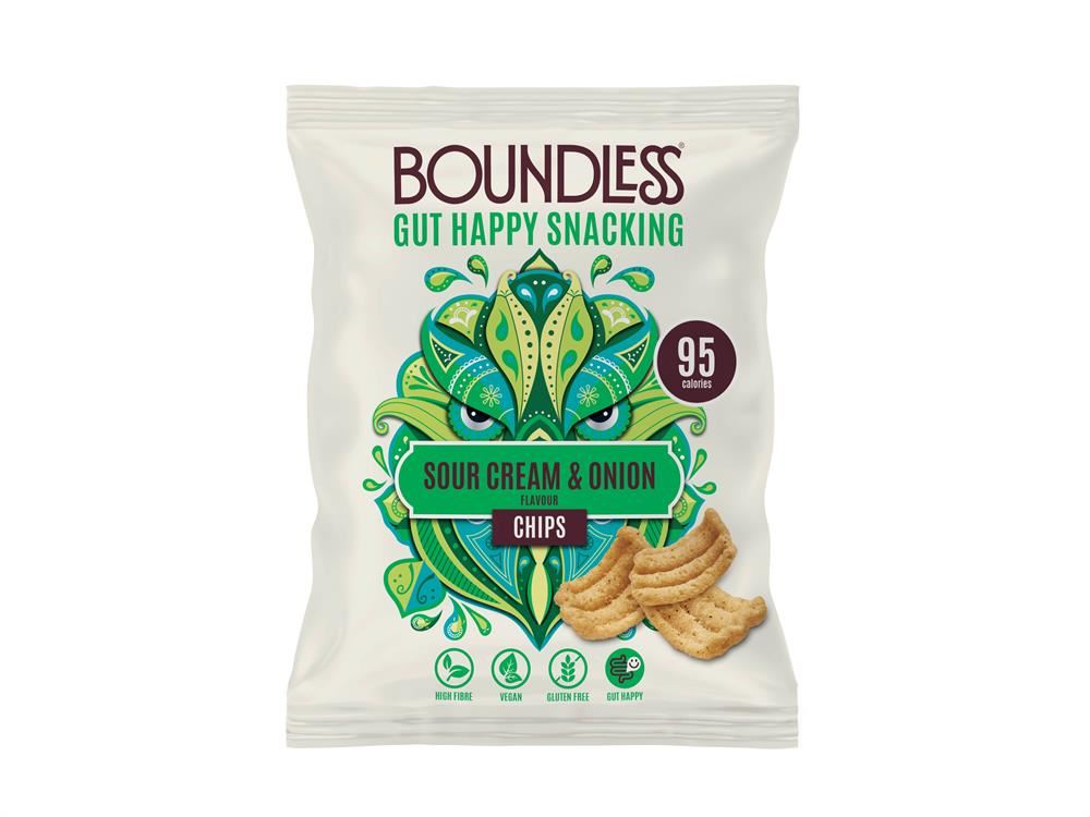 Boundless Sour Cream & Onion Chips 23g - 24 Pack