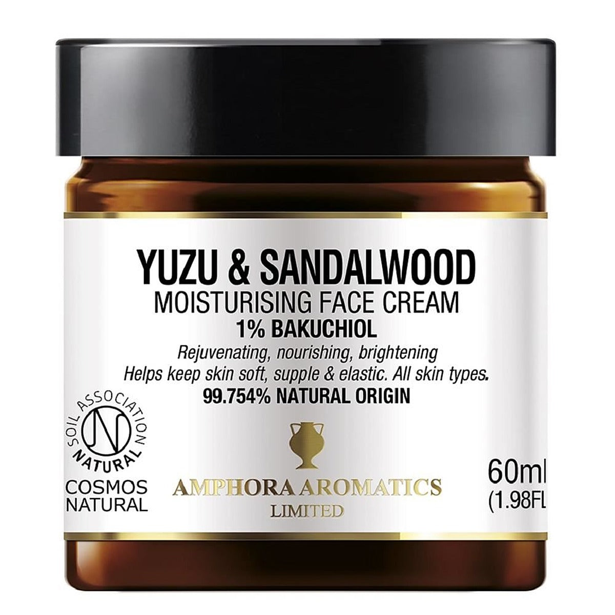 Amphora Aromatics Yuzu & Sandalwood Moisturising Face Cream with Bakuchiol 60ml