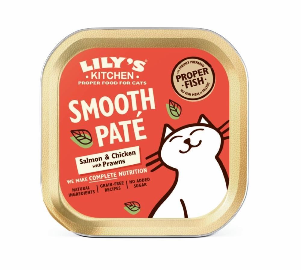 Lilys Kitchen Lily's Kitchen Cat Pate Salmon Chicken Prawns 85g - 19 Pack