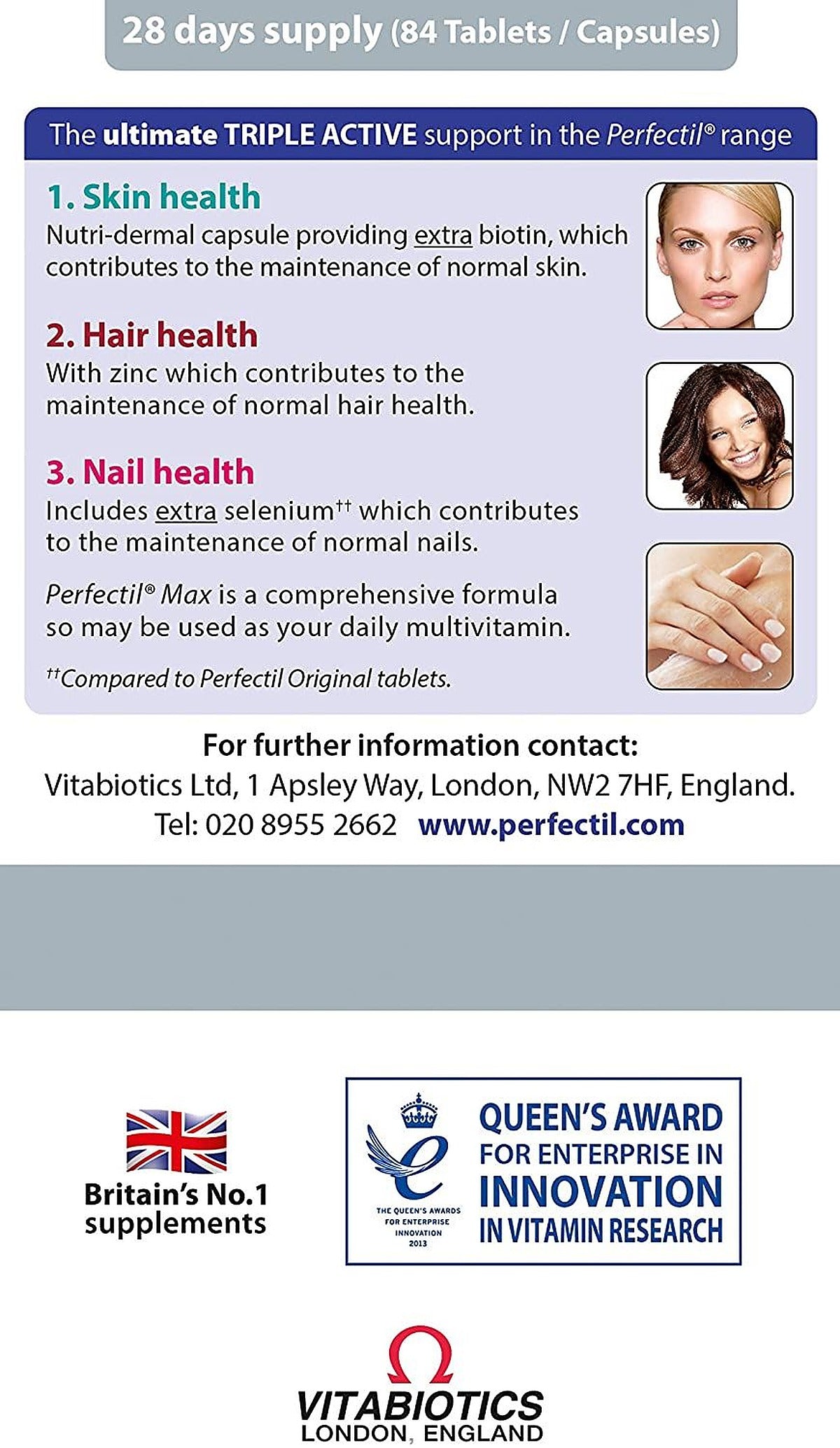 Vitabiotics Perfectil Max - 56 Tablets + 28 Capsules - image 2
