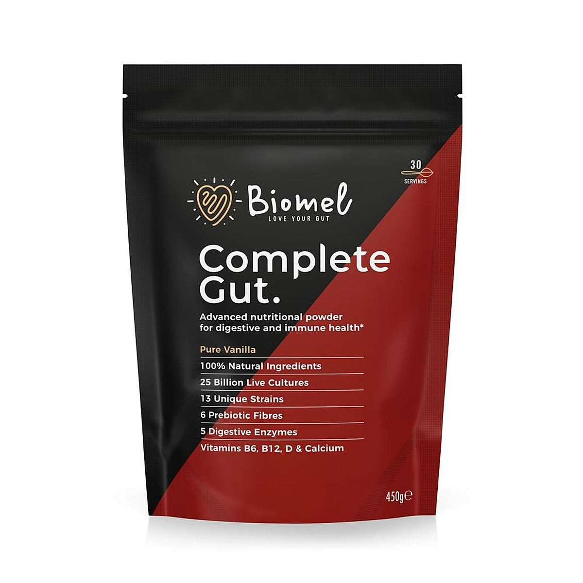 Biomel Complete Gut Pure Vanilla 450g