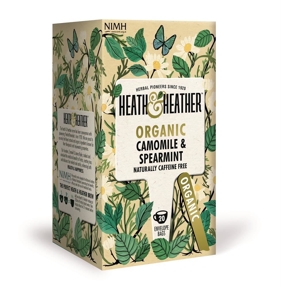 Heath And Heather Organic Camomile & Spearmint 20 Bags