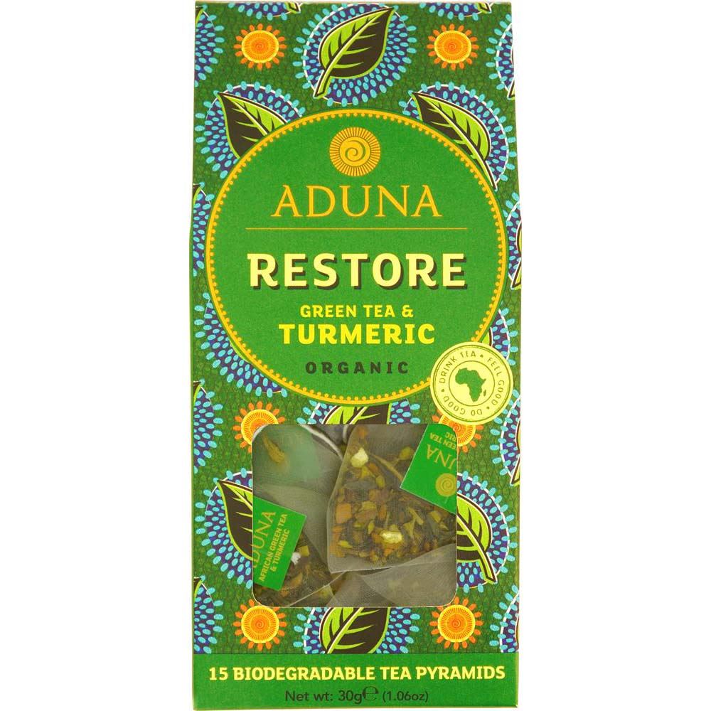 Aduna Restore Super-Tea - Green Tea & Turmeric 15 Pyramids