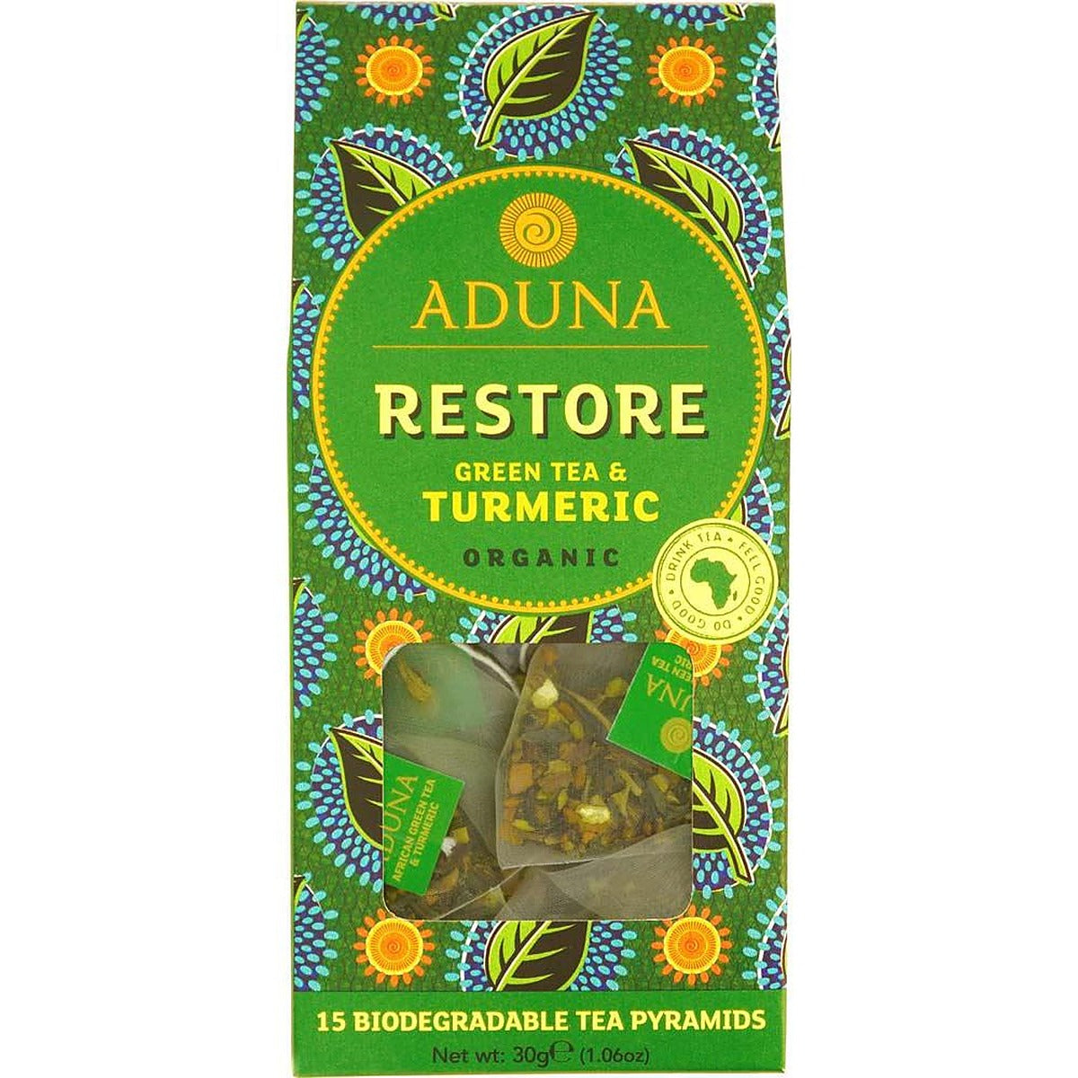 Aduna Restore Super-Tea - Green Tea & Turmeric 15 Pyramids