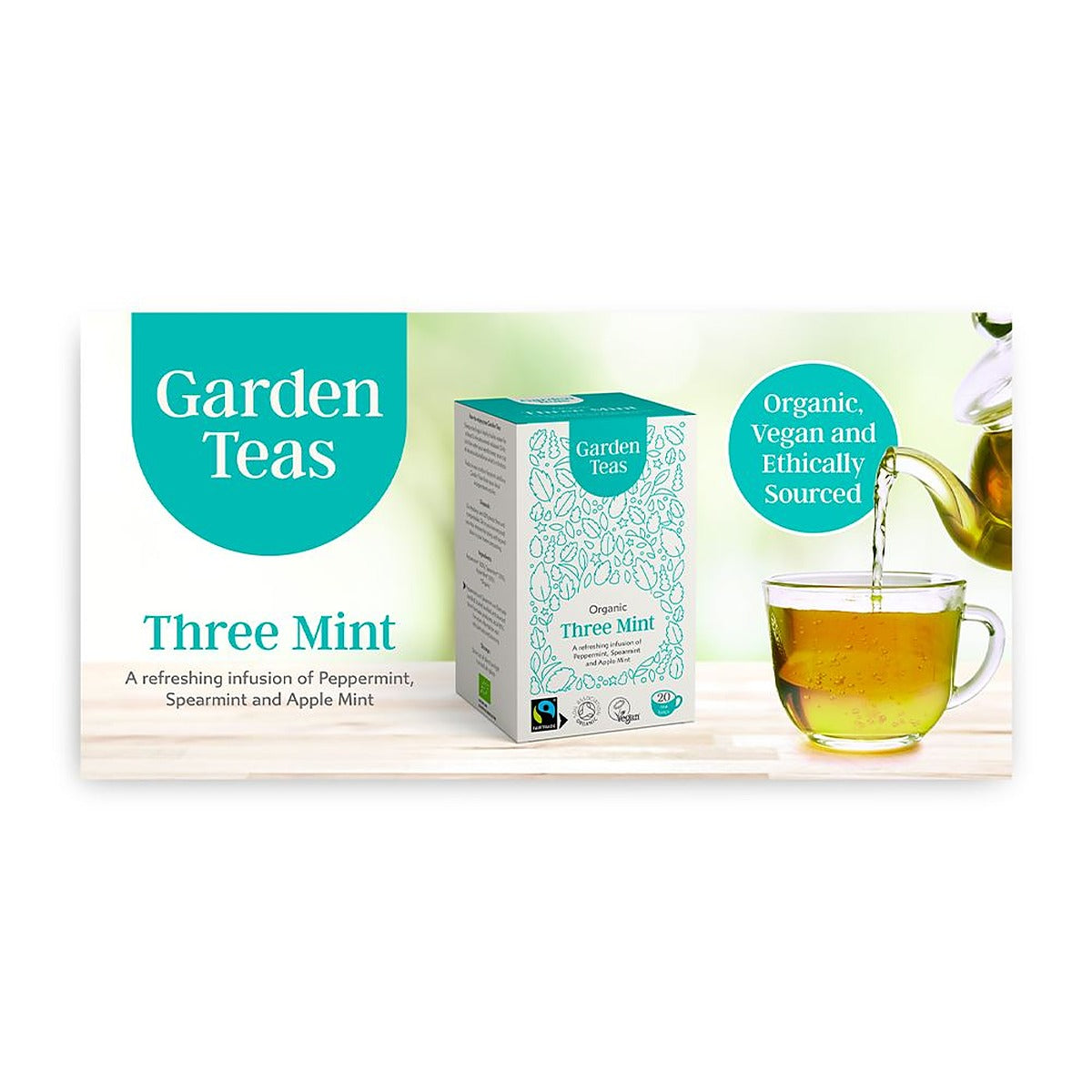 Garden Teas Shelf Talker 6 Inch x3