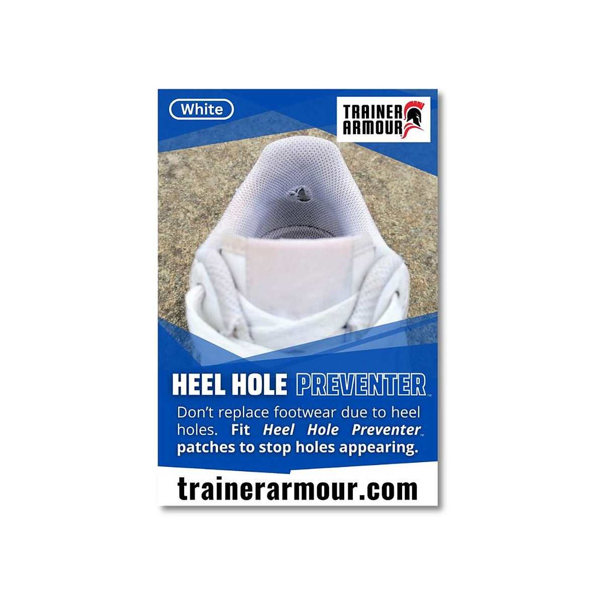 Trainer Armour Big Toe Hole & Heel Hole Preventer Patches - Black or White - image 14