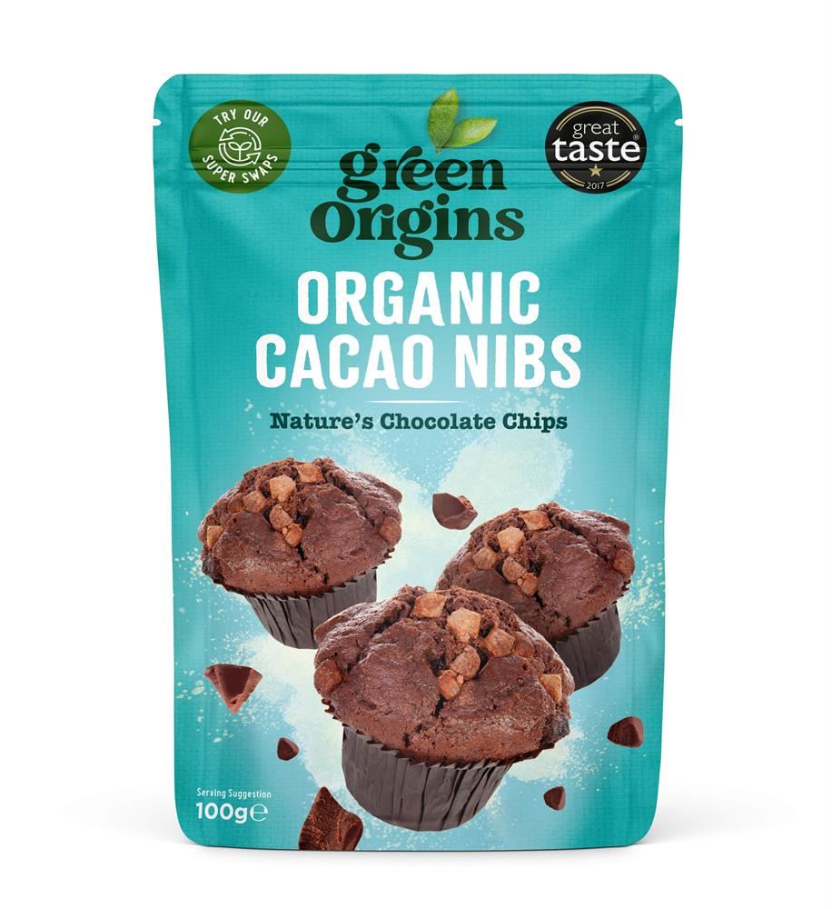 Green Origins Organic Cacao Nibs (Raw) 100g
