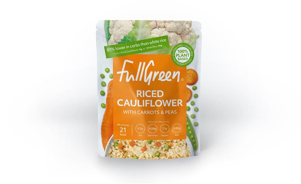 Fullgreen Riced Cauliflower with Carrots & Peas 200g