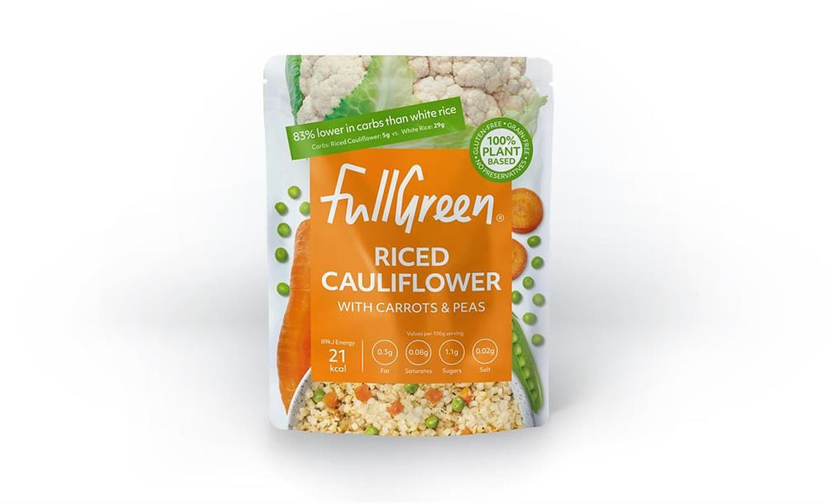 Fullgreen Riced Cauliflower with Carrots & Peas 200g