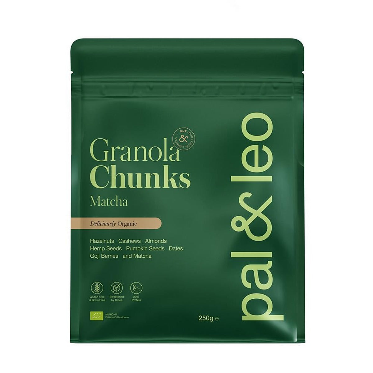Pal & Leo Organic Granola Chunks Matcha - 5 Pack