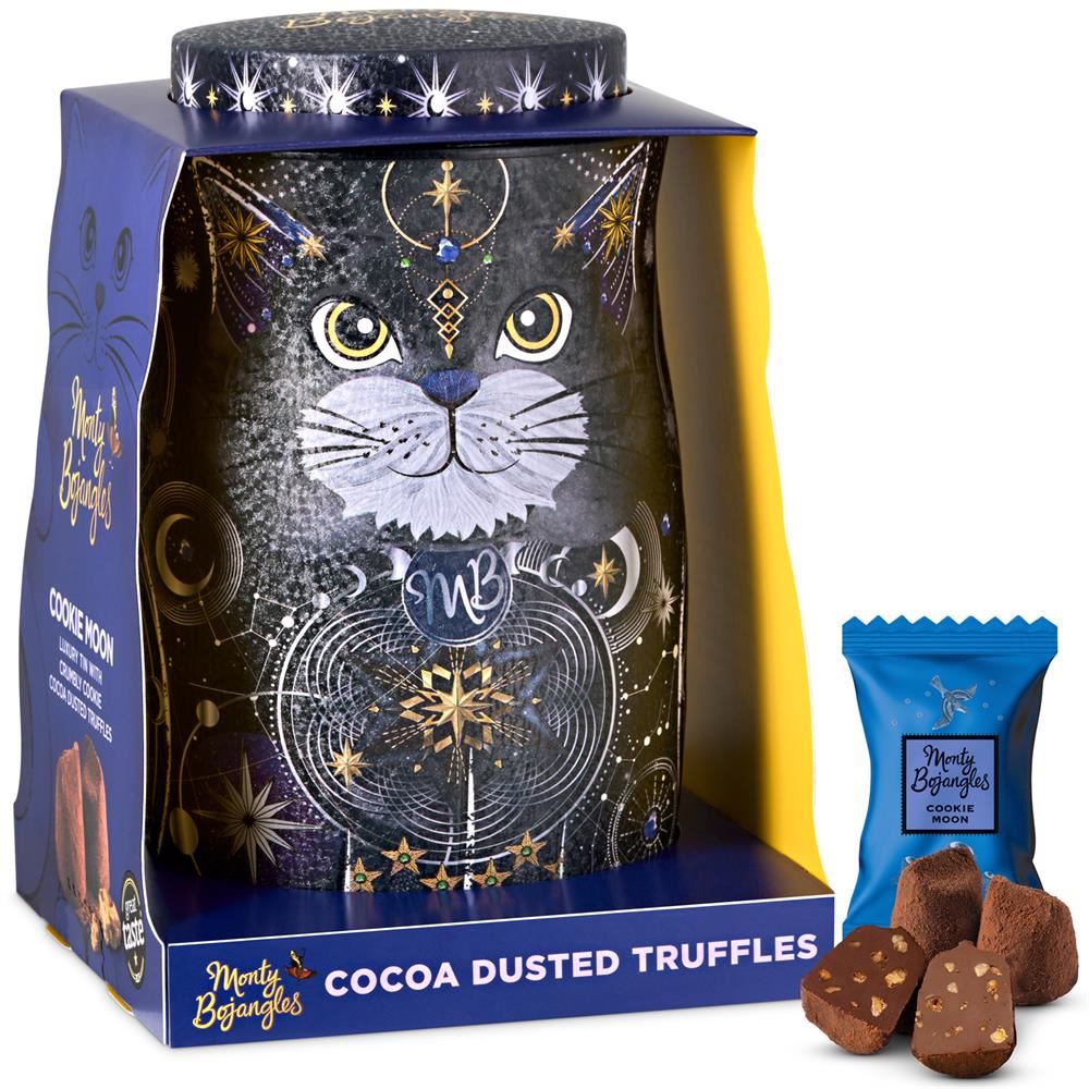 Monty Bojangles MB Cosmic Blink Cat Tin Gift with Cookie Moon Truffles 135g
