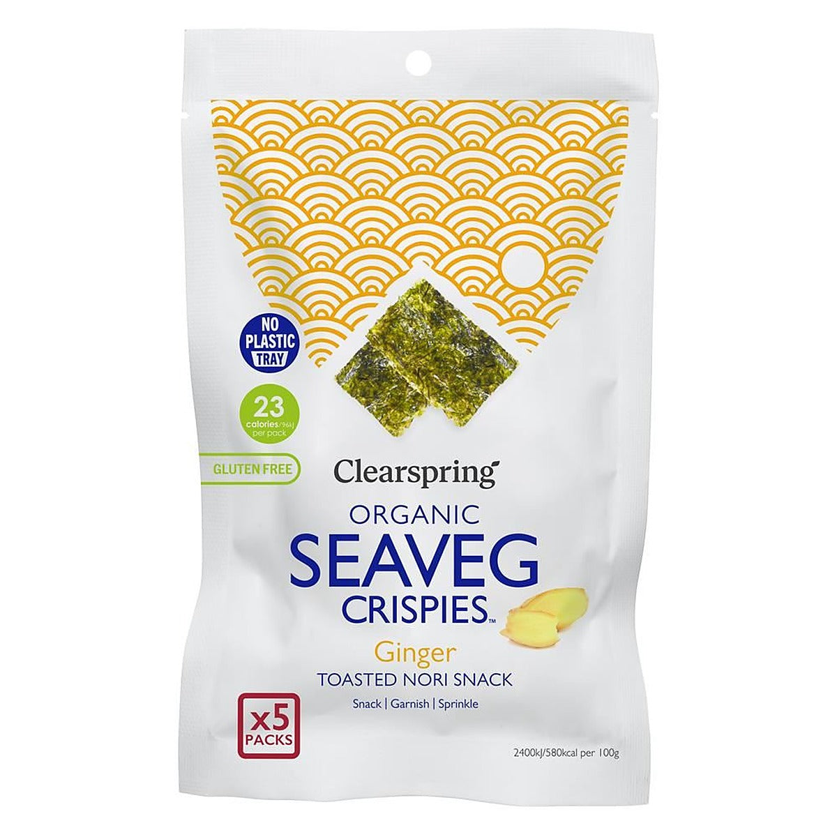 Clearspring Ginger - Organic Seaveg Crispies Multipack (TRAYLESS) 20g