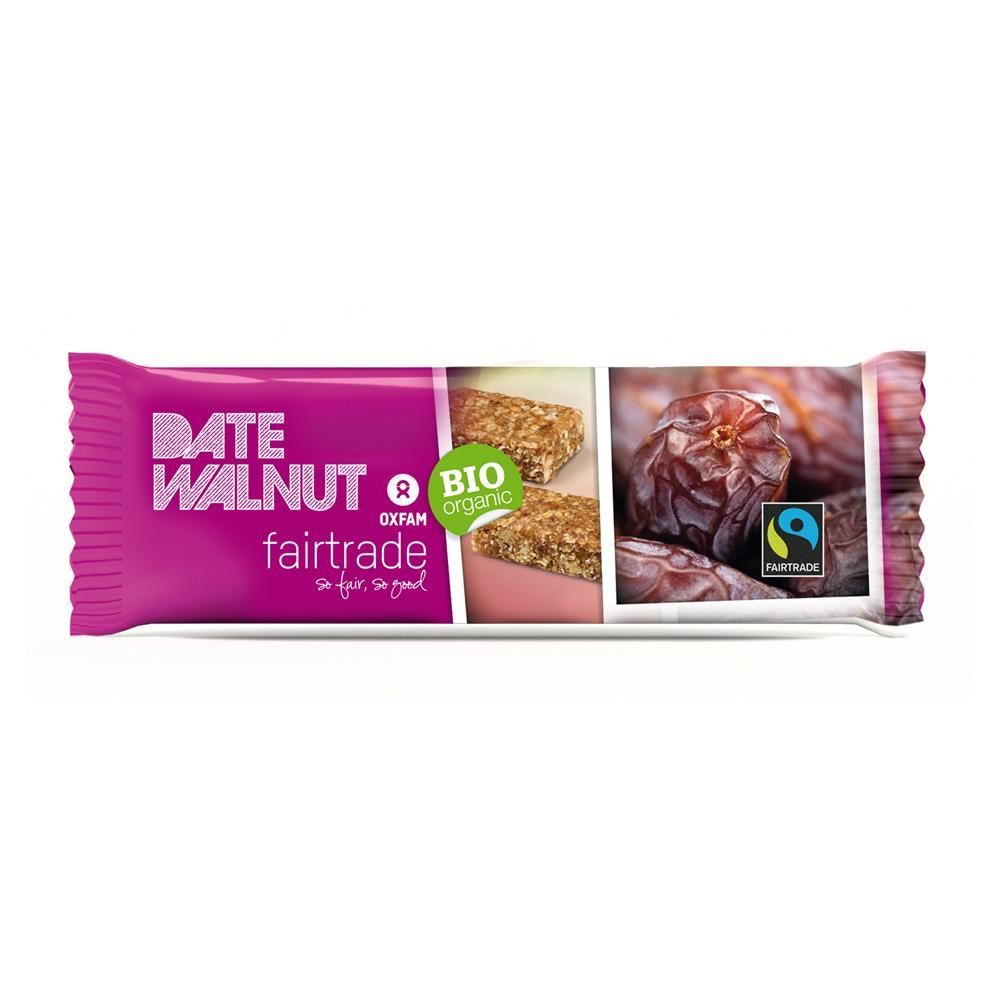 Oxfam Fair Trade ORGANIC Date-Walnut Bar 40g - 28 Pack
