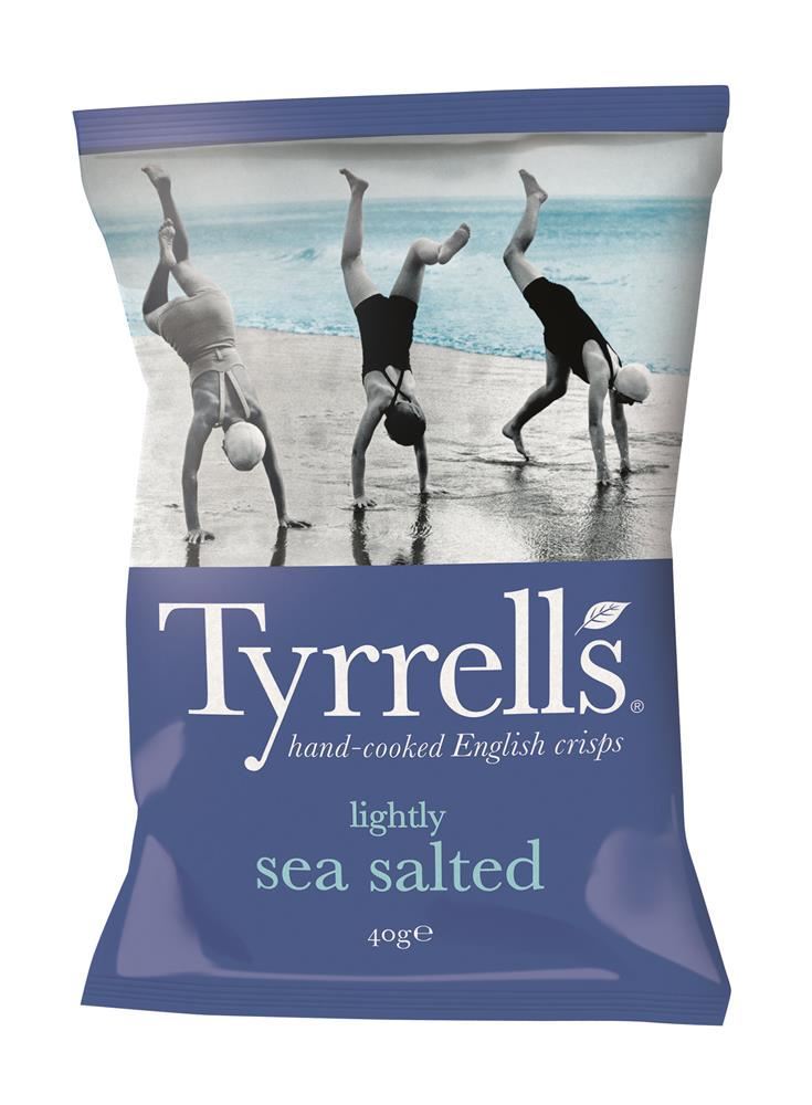 Tyrrells Lightly Salted Crisps 40g - 6 Pack
