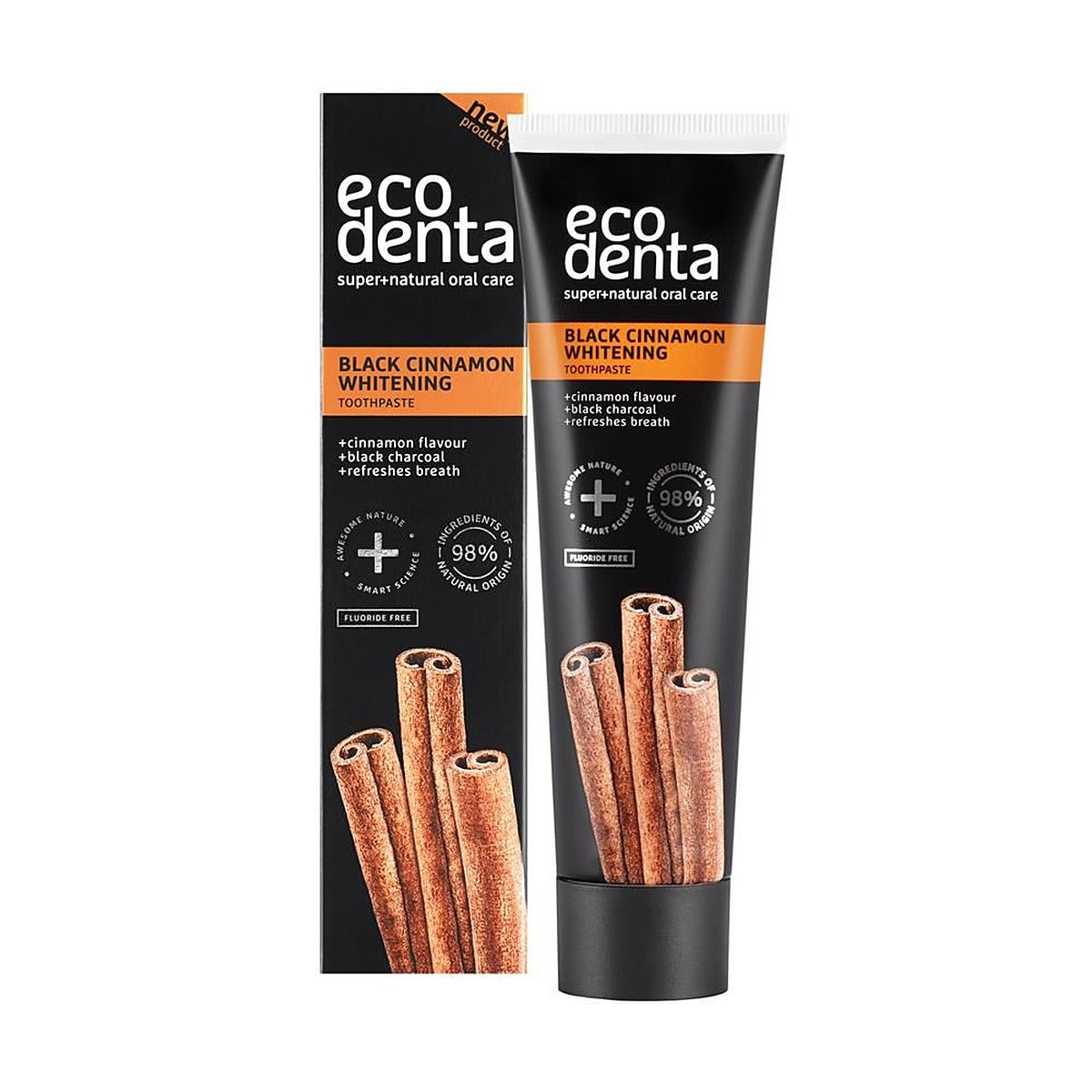 Ecodenta black cinnamon whitening toothpaste 100ml