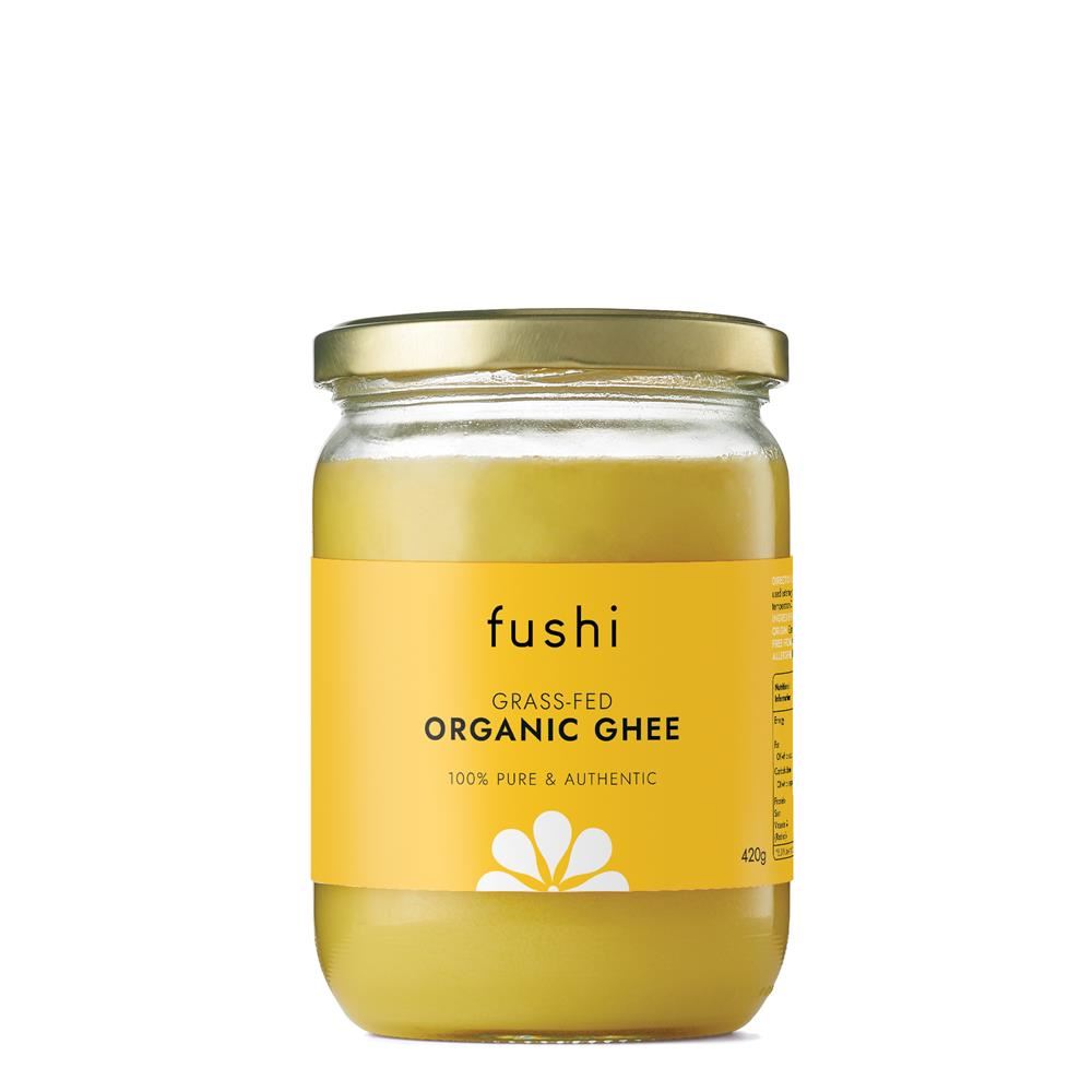 Fushi Wellbeing Traditionally churned Organic Ghee Grass Fed 420g