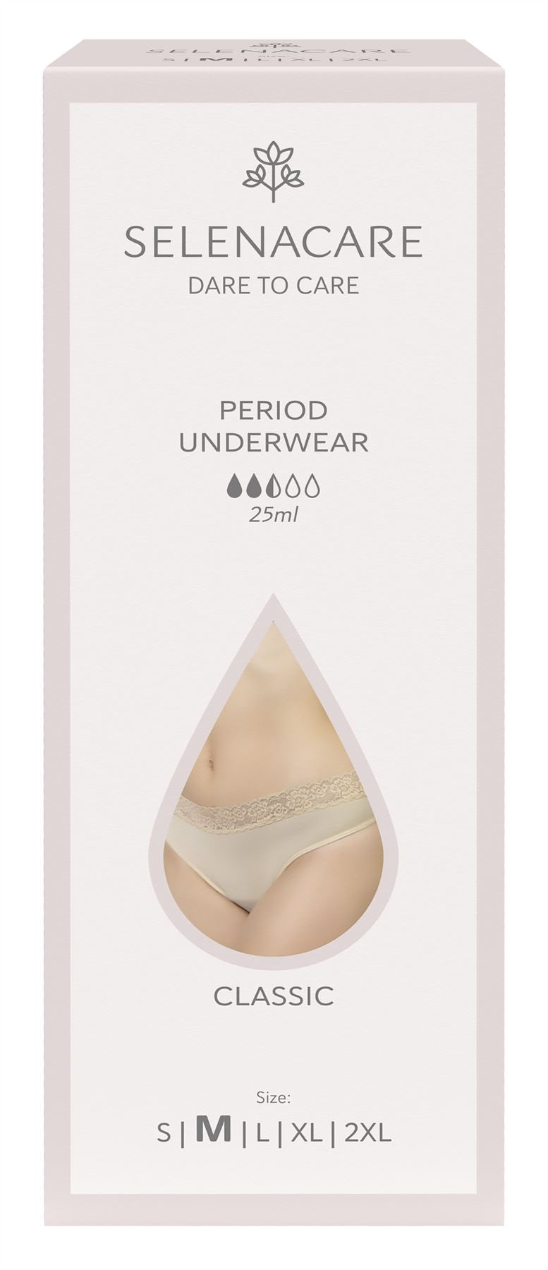 Selenacare Menstrual undies CLASSIC Nude Size M