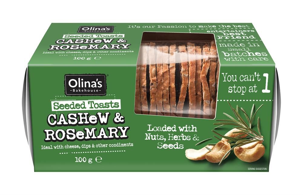 Olinas Bakehouse Cashew and Rosemary Seeded Toasts 100g