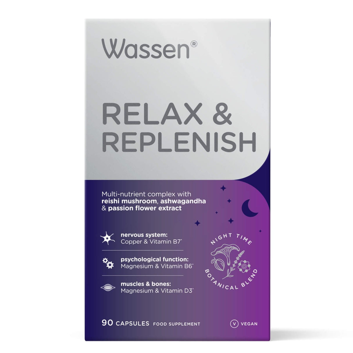Wassen Relax & Replenish 90 Capsules