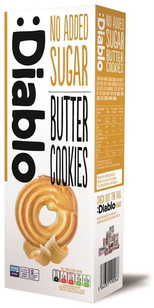 Diablo Sugar Free Diablo Butter Cookies 135g