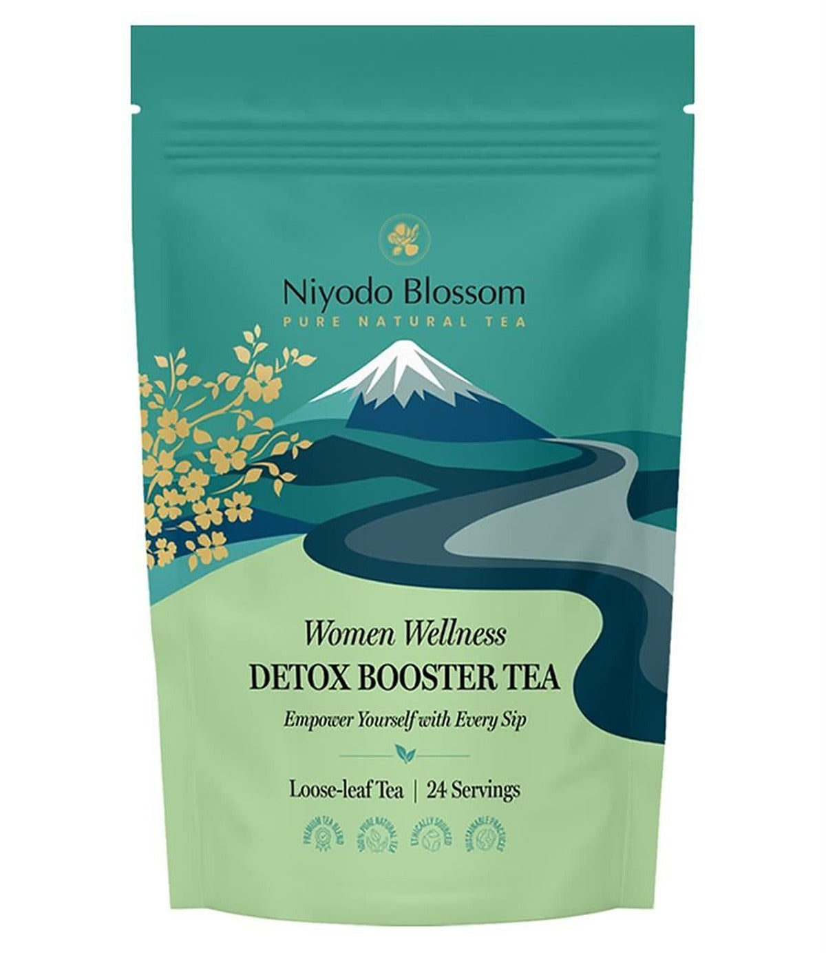 Niyodo Blossom Detox Gourmet Green Tea- Loose leaf- 24 servings 50g
