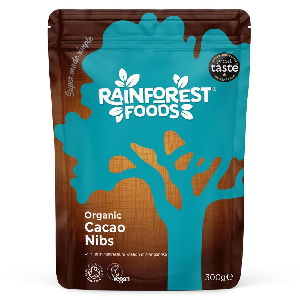 Rainforest Foods Organic Peruvian Raw Cacao Nibs 300g