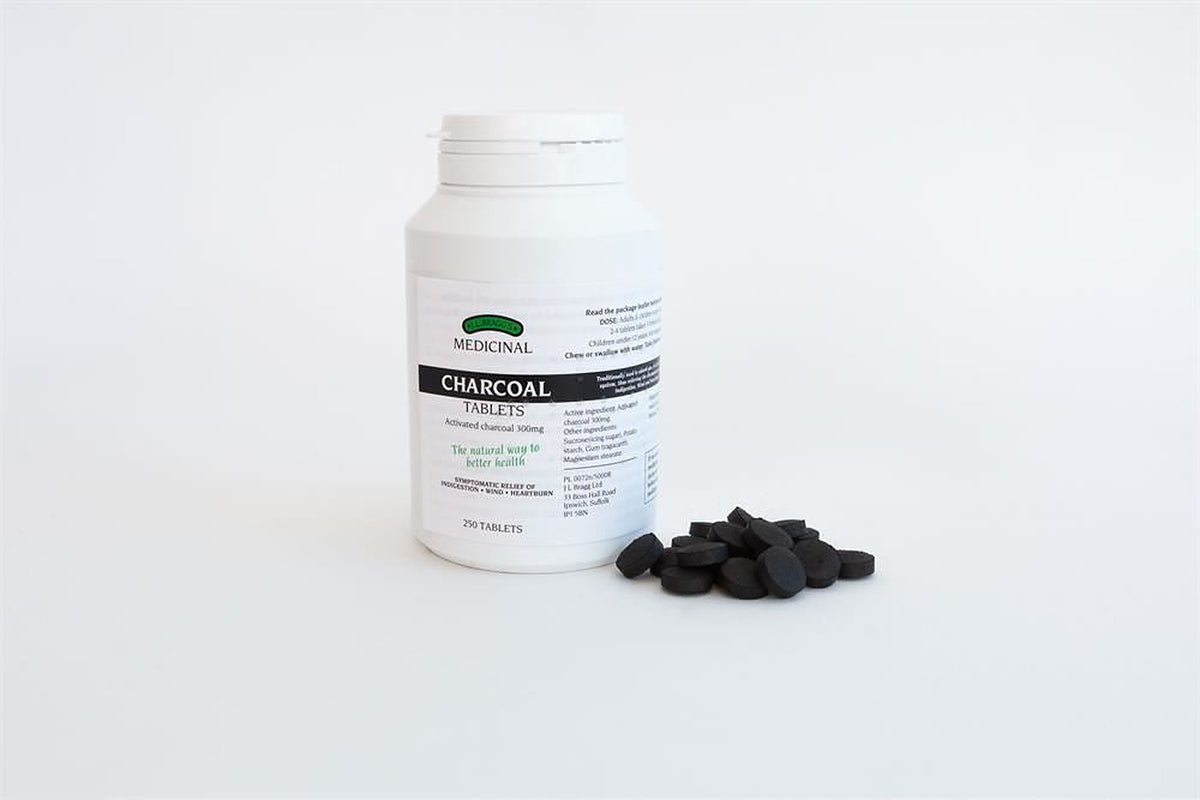 Braggs Charcoal 300mg - 250 Tablets - 3 Pack
