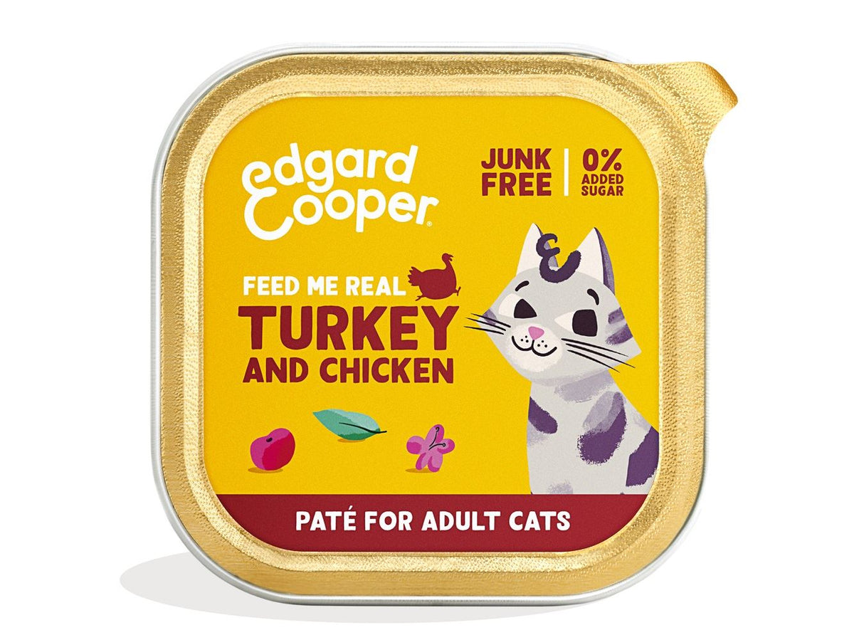 Edgard and Cooper Turkey & Chicken Pate for Adult Cats 85g