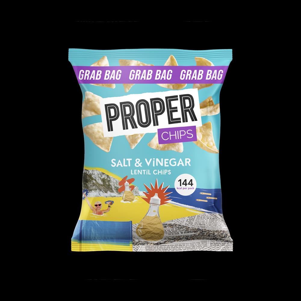 Properchips PROPER Salt & Vinegar Lentil Chips 31g - 10 Pack