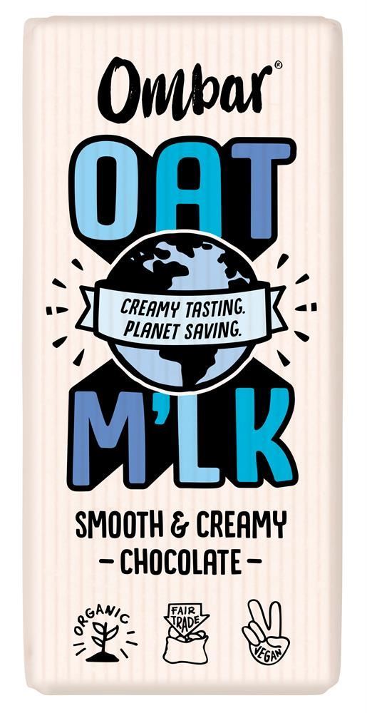 Ombar Oat M'lk Smooth & Creamy Chocolate Bar 70g - 10 Pack